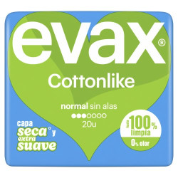Evax Compresas Cottonlike Normal Sin Alas (20)