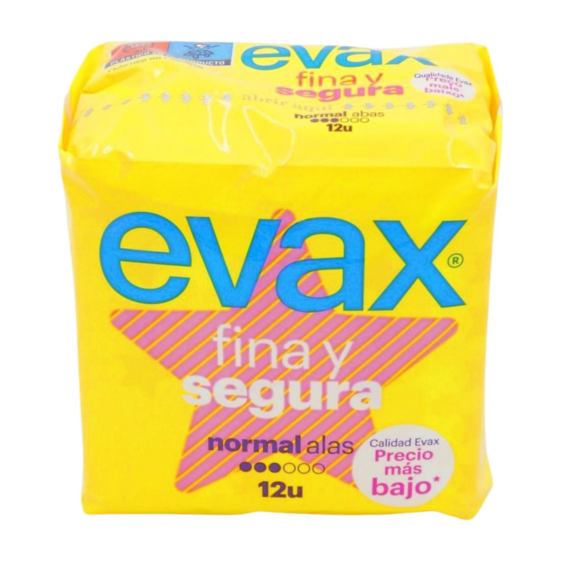 Evax Compresas Fina Y Segura Normal Compresas Alas (12)