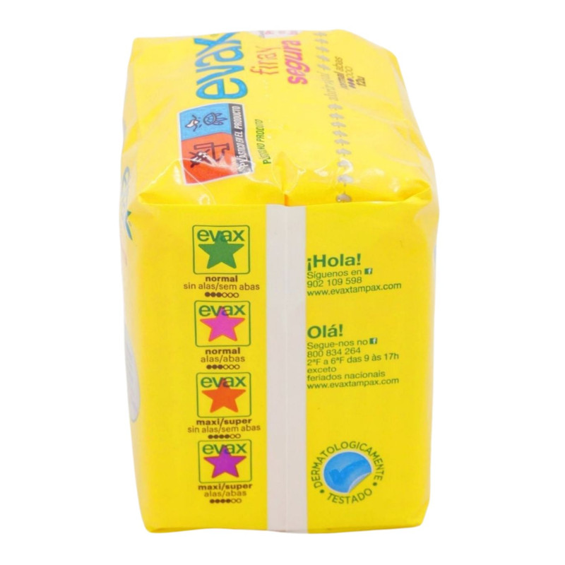 Evax Compresas Fina Y Segura Normal Compresas Alas (12)