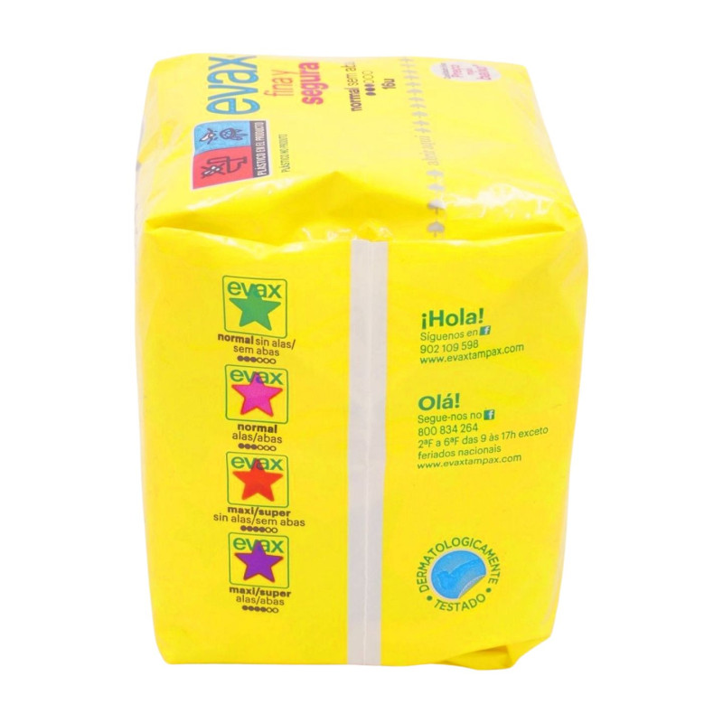 Evax Compresas Fina Y Segura Normal Compresas Sin Alas (16)