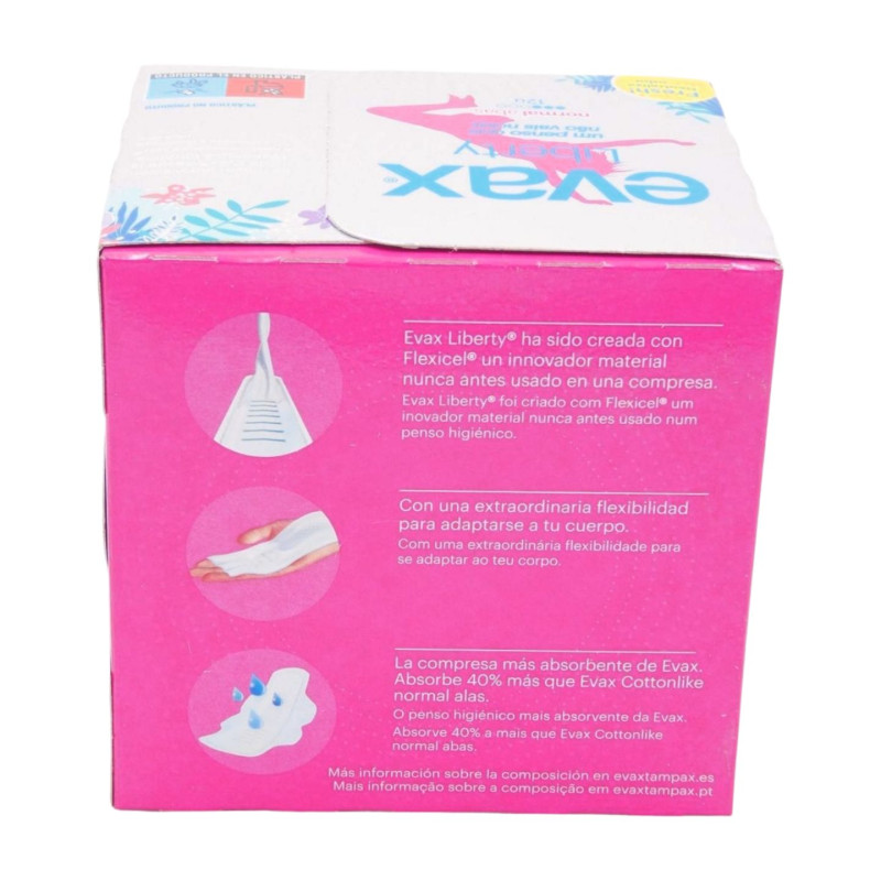 Evax Compresas Liberty Normal Alas (12) 3 Gotas