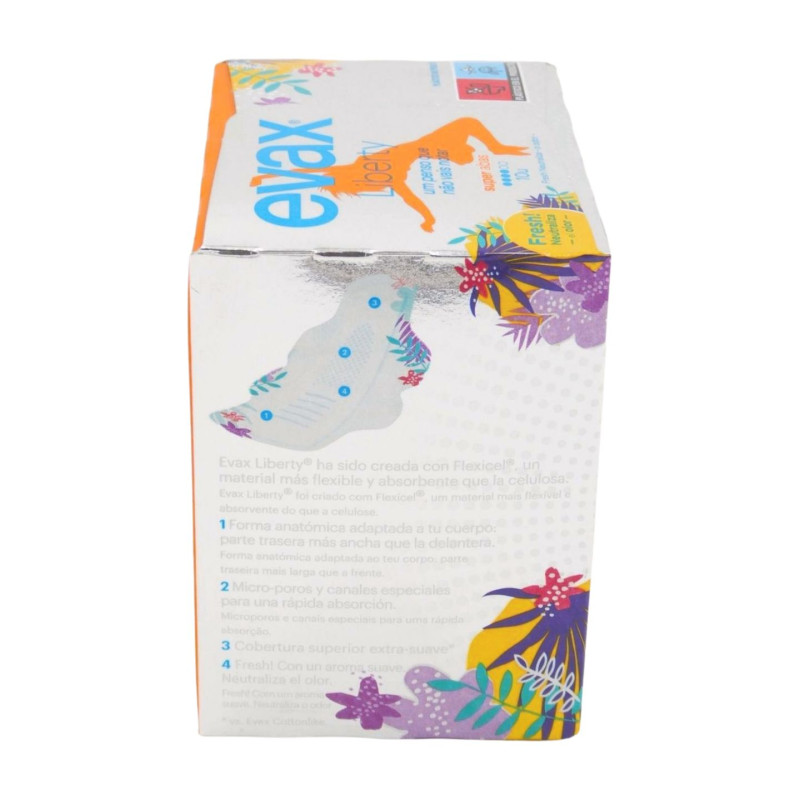 Evax Compresas Liberty Super Alas (10) 4 Gotas