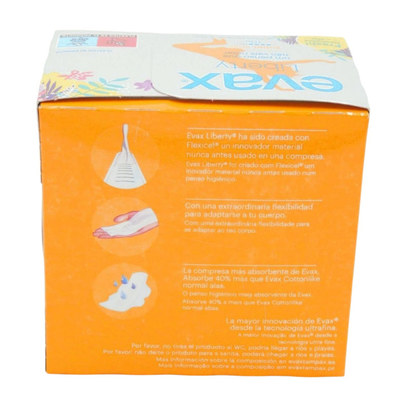 Evax Compresas Liberty Super Alas (10) 4 Gotas