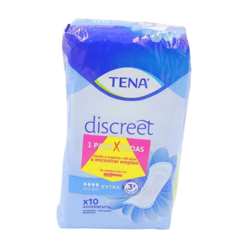 Tena  Compresas Discreet Extra (10) 4G
