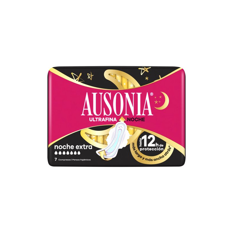 Ausonia Air Dry Noche Alas Extra (7 Ud)
