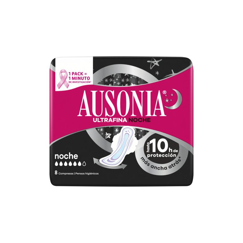 Ausonia Compresas Air Dry Noche Ultrafina Alas (8)