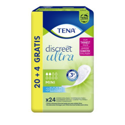 Tena Compresas Discreet Mini Ultra (20+4 Ud.) 2 Gotas