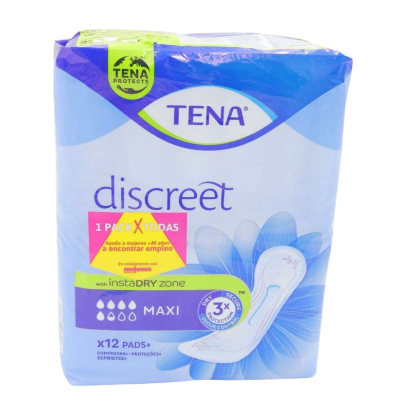 Tena Compresas Discreet Maxi (12 Ud.) 7 Gotas
