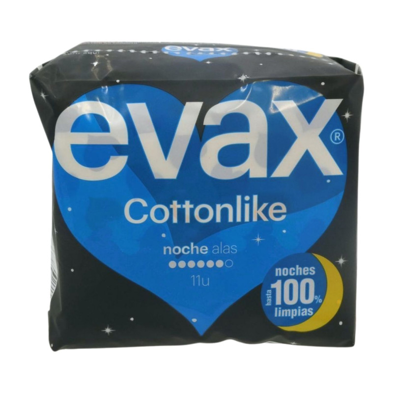 Evax Compresas Cottonlike (11 Unidades) Noche Alas