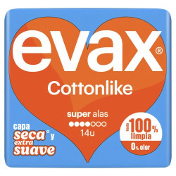 Evax Compresas Cottonlike (14 Unidades) Super Alas