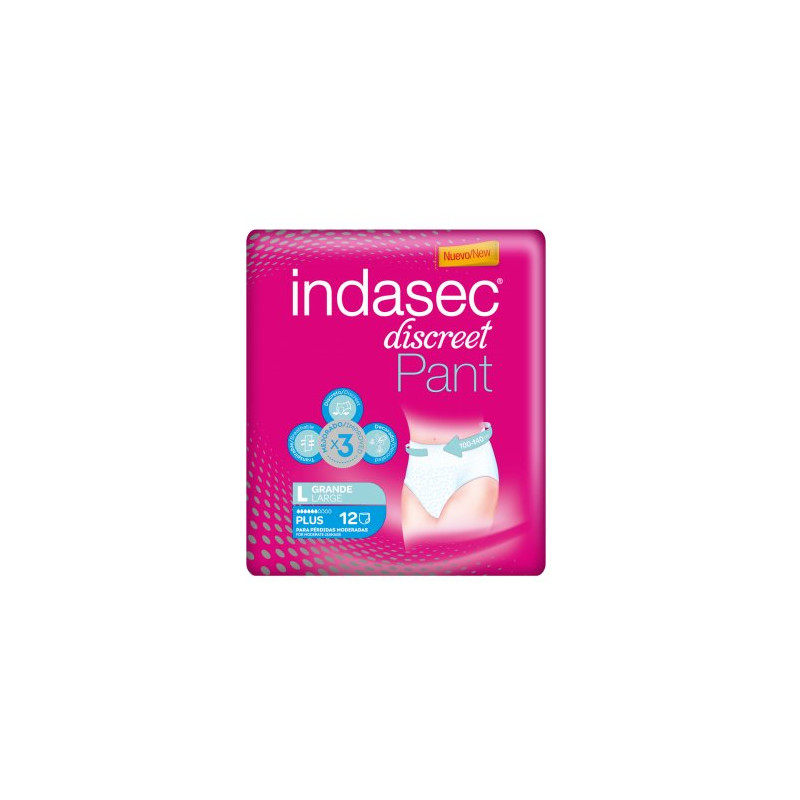 Indasec Pants Plus Talla Grande (12 Unidades)