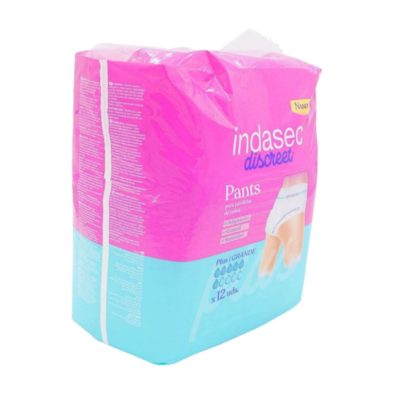 Indasec Pants Plus Talla Grande (12 Unidades)