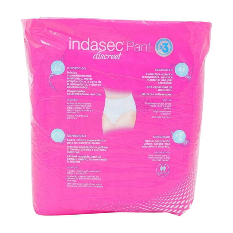 Indasec Pants Plus Talla Media (12 Unidades)