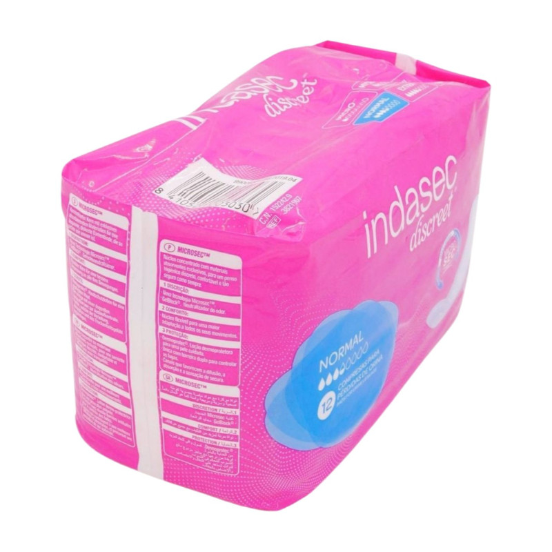 Indasec Compresas Incontinencia Normal (12 Unidades) 3.5 Gotas