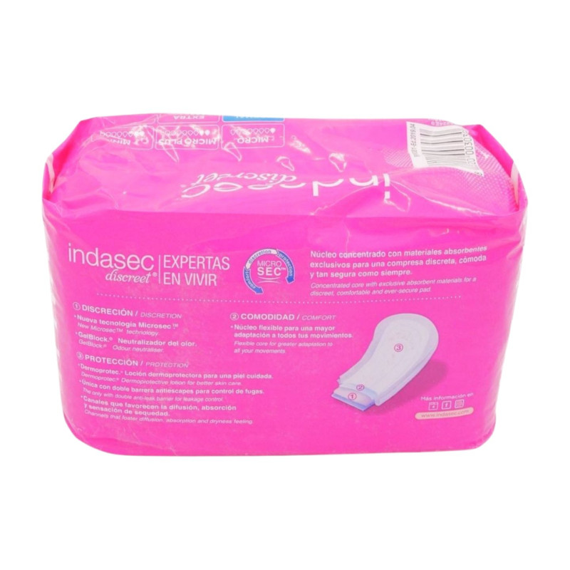 Indasec Compresas Incontinencia Normal (12 Unidades) 3.5 Gotas