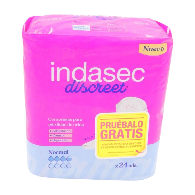 Indasec Compresas Incontinencia Normal (24 Unidades) 4.5 Gotas