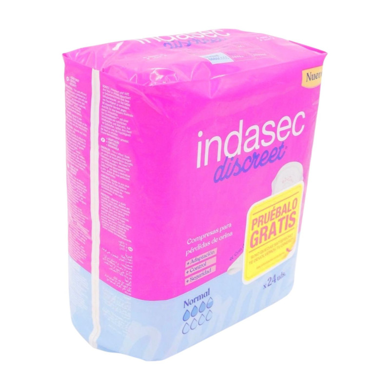 Indasec Compresas Incontinencia Normal (24 Unidades) 4.5 Gotas