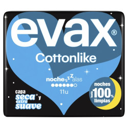 Evax Compresas Cottonlike (11 Unidades) Noche Alas