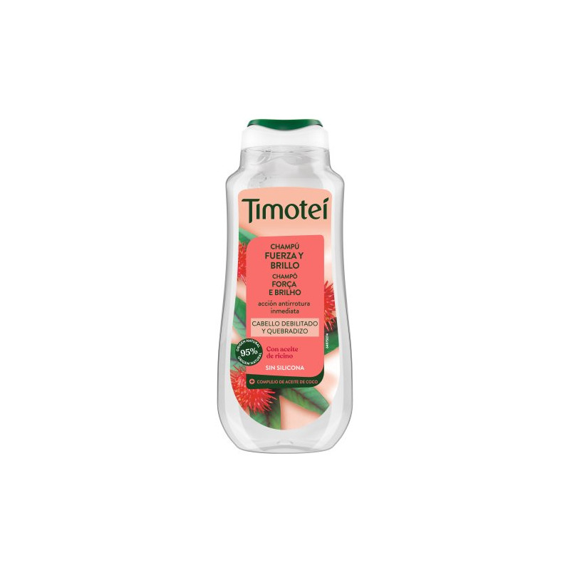 Timotei Champu 300 ml Aceite de Ricino Fuerza y Brillo