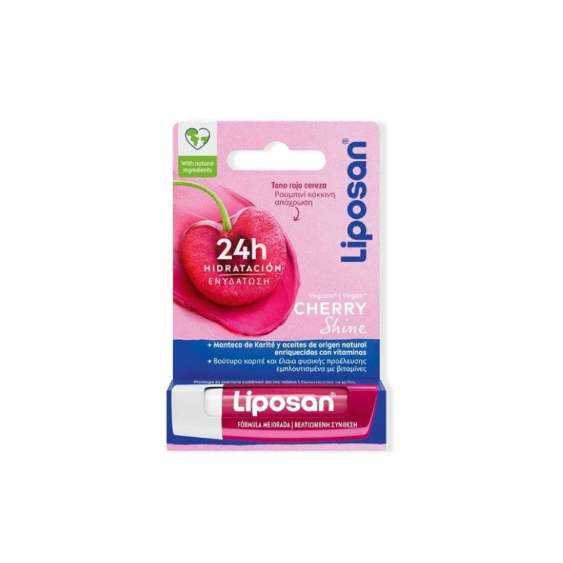 Liposan Protector Labial Cherry Shine Formula Mejorada