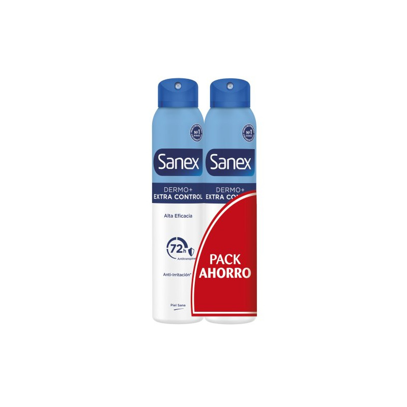 Sanex Desodorante Spray 200 ml  Extracontrol (2 Unidades)