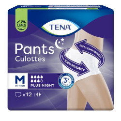 Tena Pants Unisex Plus Night  -M- (12 Ud.) 7Gotas