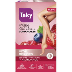 Taky Bandas Depilatorias Corporales Frutos Rojos (16 Ud.)