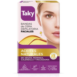 Taky Bandas Depilatorias Faciales Aceites Naturales (16 Ud.)