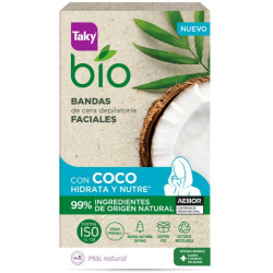 Taky Bandas Depilatorias Faciales Bio Coco (16 Ud.)