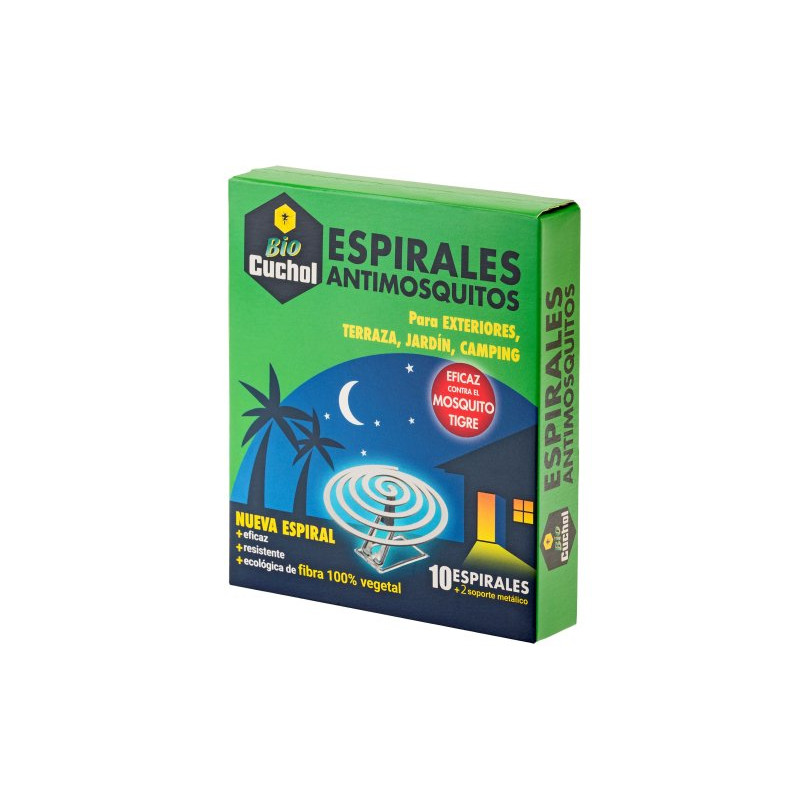 Cuchol Espiral Antimosquitos (10 Ud.) + 2 Soportes Metálicos