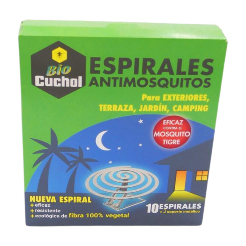 Cuchol Espiral Antimosquitos (10 Ud.) + 2 Soportes Metálicos