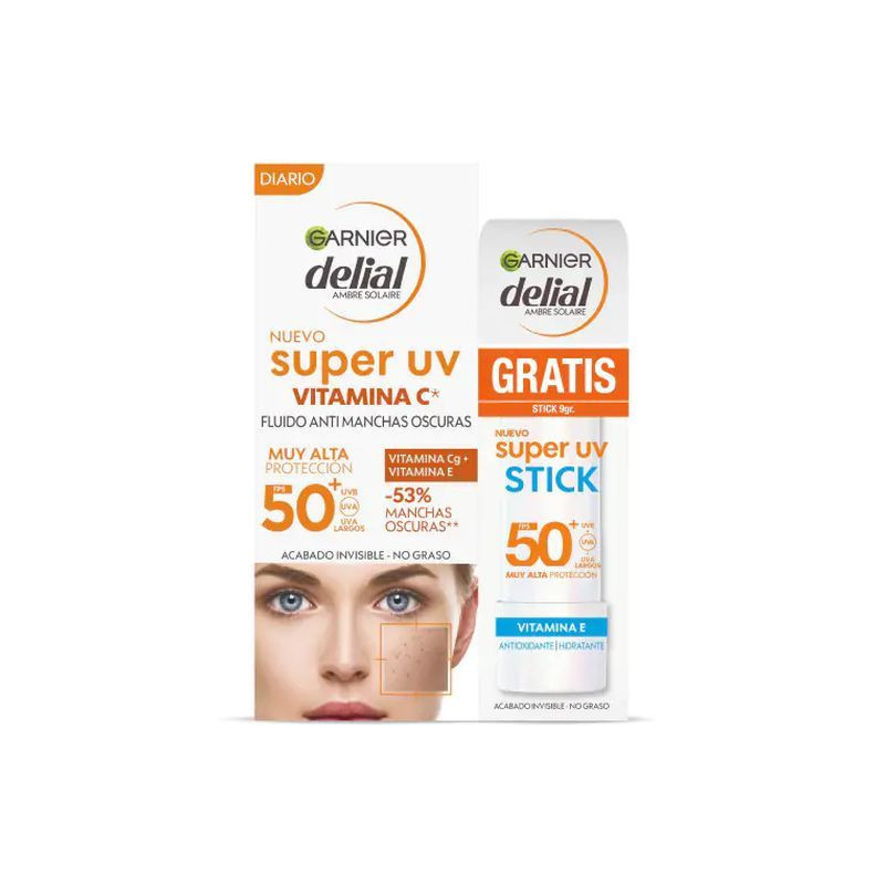 Delial Fluido Facial 40 ml Spf50 Vitamina C+Stick