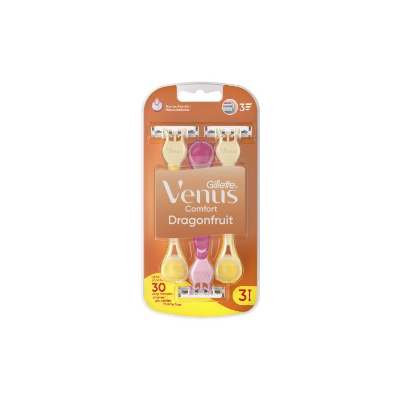 Gillette Venus Maquinilla Desechable 3 Ud. Comfort Dragonfruit