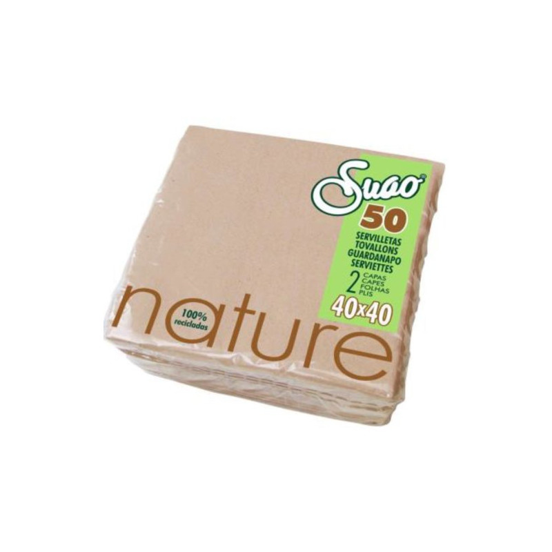 Suao Nature Servilletas Recicladas 40X40 Cm 50 Ud 