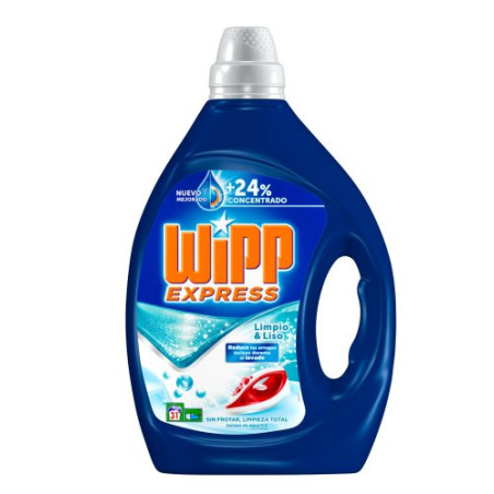 Detergente en cápsulas limpieza profunda fragancia floral Power Caps Wipp  Express 33 ud.