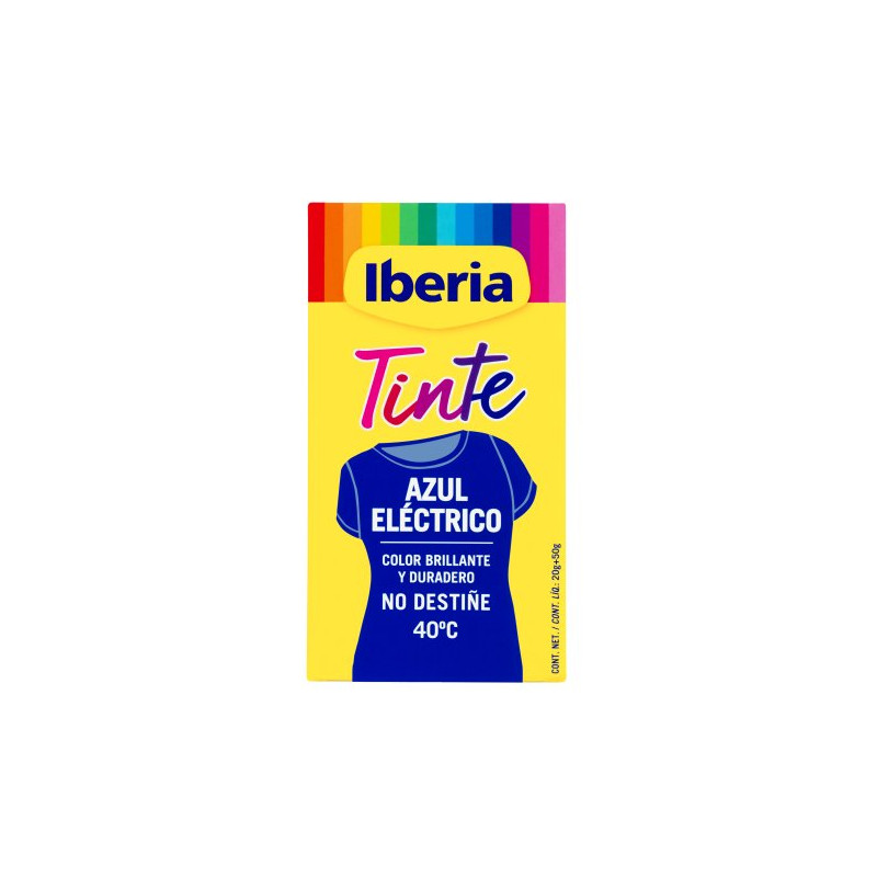 Iberia Tinte Ropa Azul Electrico 40º