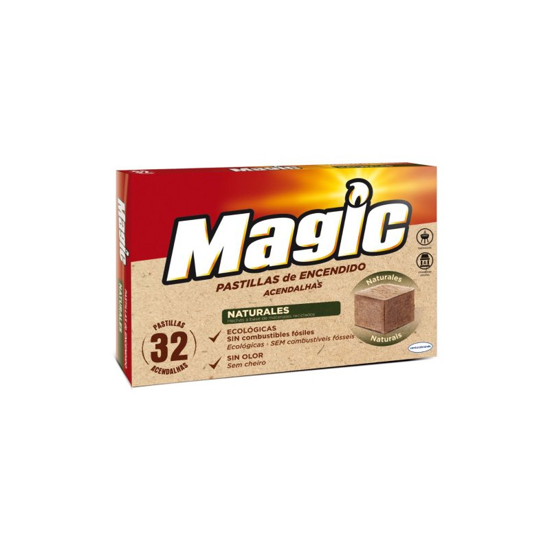 Magic Enciendefuegos Madera Pastillas 32 Ud
