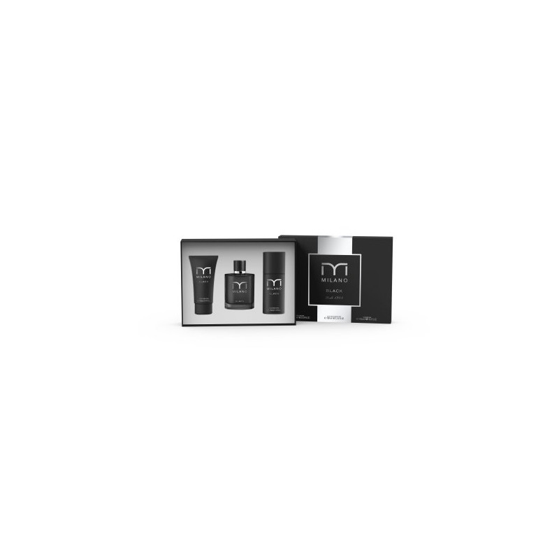 Milano Black Estuche Edt 100 ml + Aft + Deo 