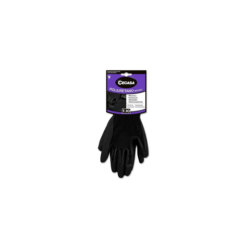 Guantes Poliuretano Nº 10 Negro