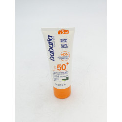 Babaria Crema Facial Solar Con Spf50 Y Aloe Vera