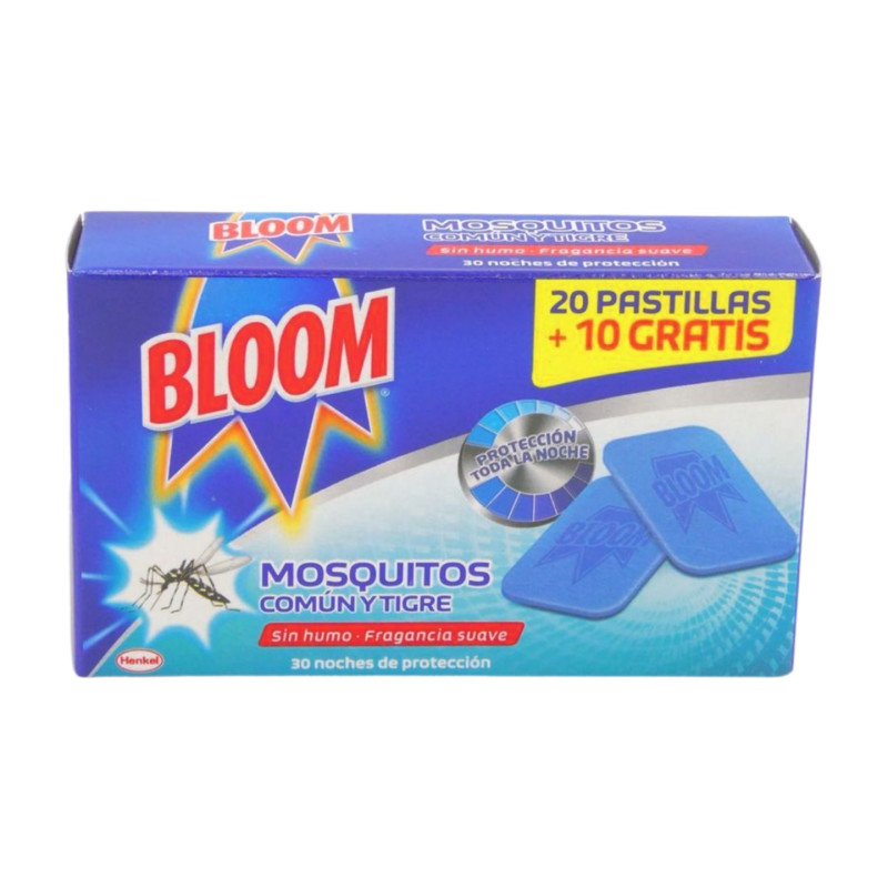 Bloom Antimosquitos Recambio Pastillas 20 + 10 Ud
