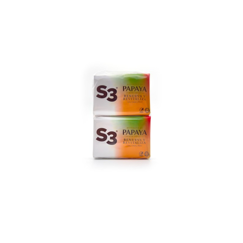 S-3 Jabon 125 Gr Papaya Pack 2 Ud