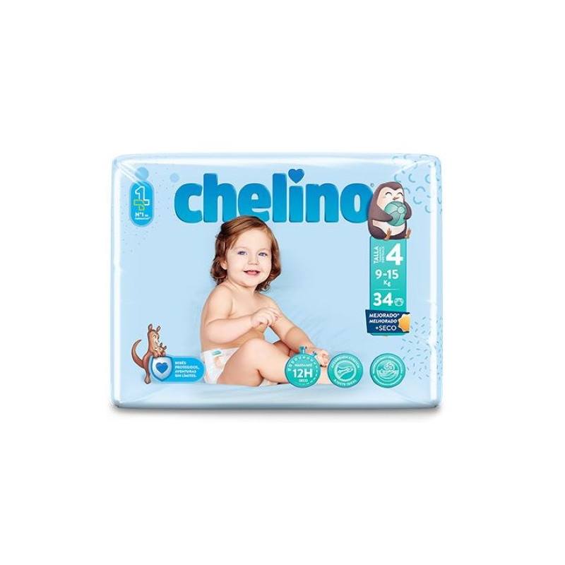 Chelino Fashion & Love Pañal 9-15kg. 34 ud talla 4 gateo