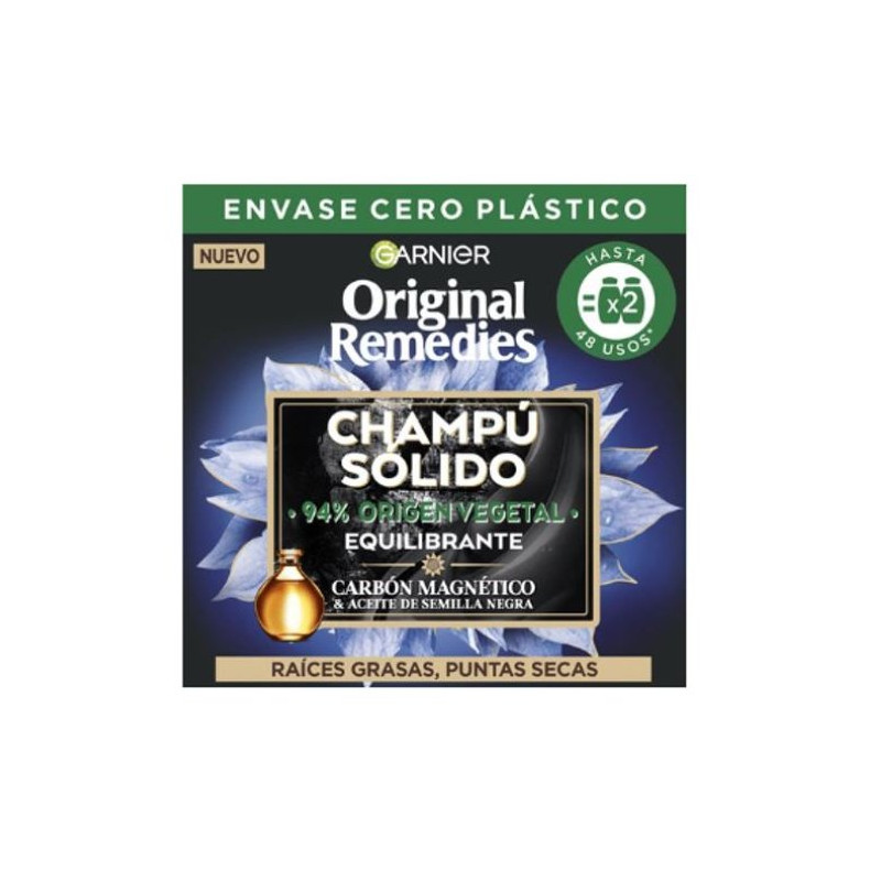 Original Remedies Champu Solido 60 Gr Carbon