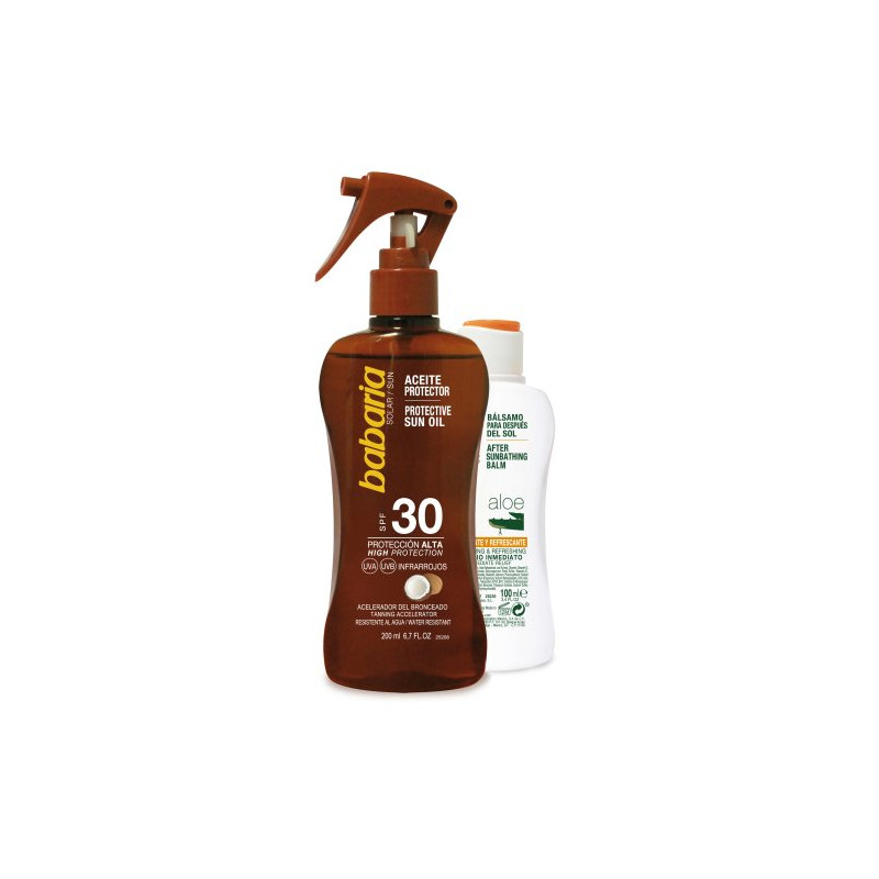 Babaria Sol Aceite Pistola 200 Spf30+Aftersun 100ml