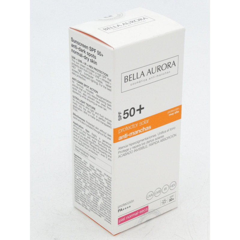 Bella Aurora Crema Sol Antimanchas 50 ml Spf50+ Normal