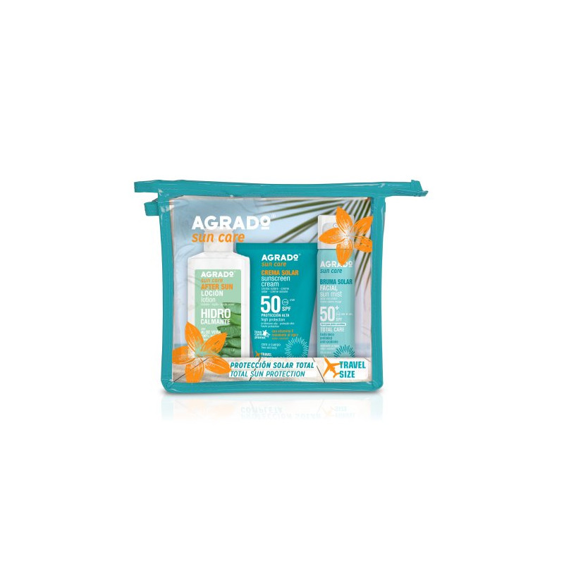 Agrado Sol Neceser Viaje 100 ml Spf50 (Bru+Crem+Aft)