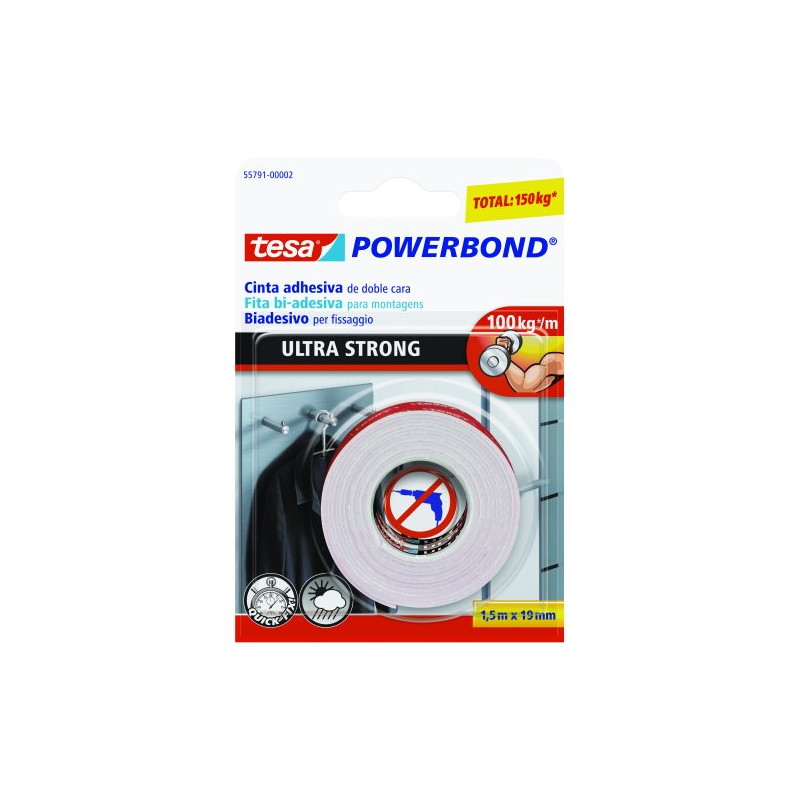 Cinta Powerbond Doble Cara 1.5 M x 19 MM