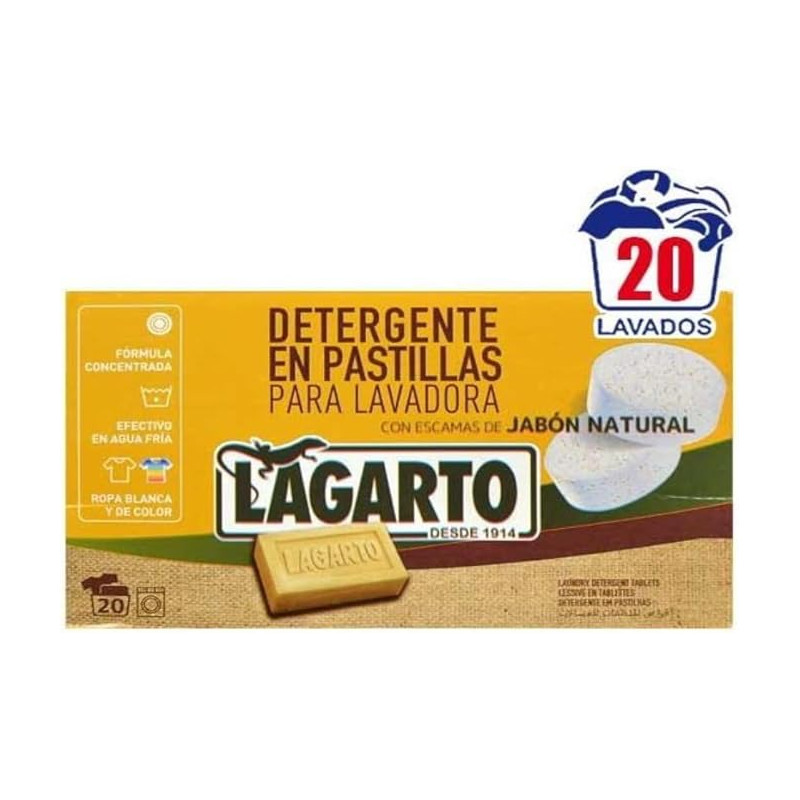Lagarto Detergente Pastillas (20 Ud) Jabon
