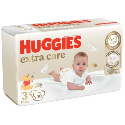 Huggies Pañal T-3 Extra Care (40 Unidades) 6-10 Kg